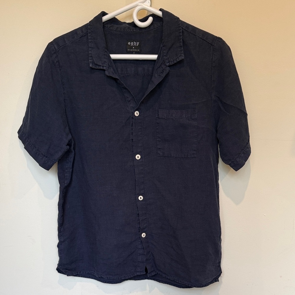 Esby Blue 100% Cotton Julie Button Down Shirt